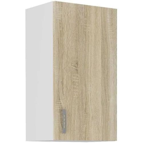Sara Meuble Haut - 1 Porte - Décor Chêne Sonoma - L40 X P31 X H71,5 Cm