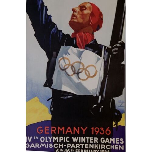 Affiche Germany 1936 Jeux Olympiques D'hiver 