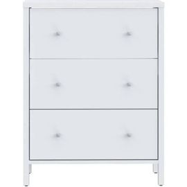 Meuble Sous Lavabo - Blanc - 3 Tiroirs - L64 X P40 X H83 Cm - Ipsarion