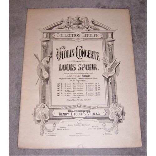 Partition Violoin-Concerte Von Louis Spohr