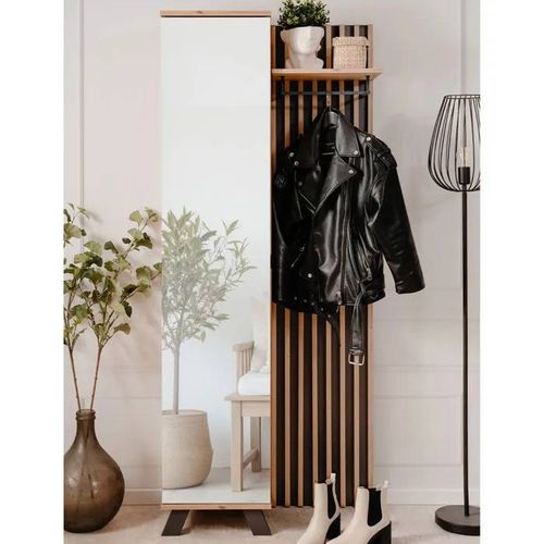 Vestiaire 1 porte 80x37x189,6 cm décor chêne - MEDAN