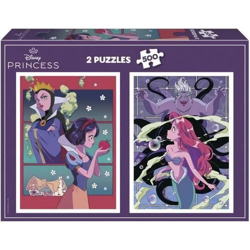 Puzzle - EDUCA - Disney Villains & Princesses - 2x500 pièces