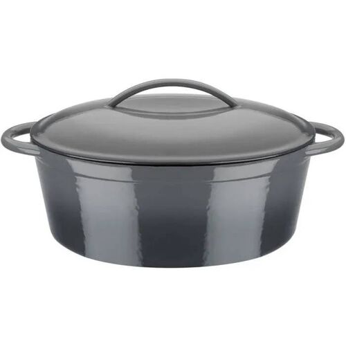 Cocotte Fonte Massive - Gsw - Grey Shadow - 33 X 25 Cm - Ovale - Induction - Gris