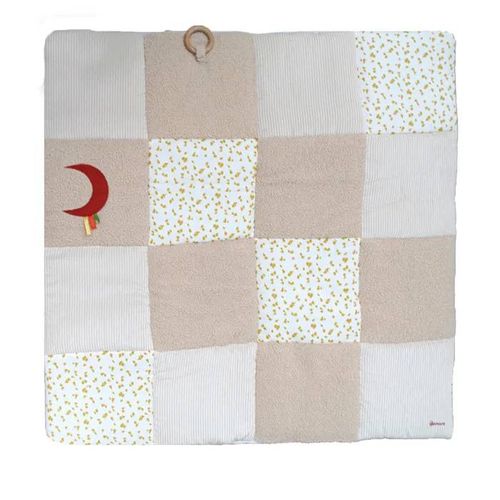 Tapis De Parc D'éveil Patchwork Pour Bébé Naturel 100x100 Cm