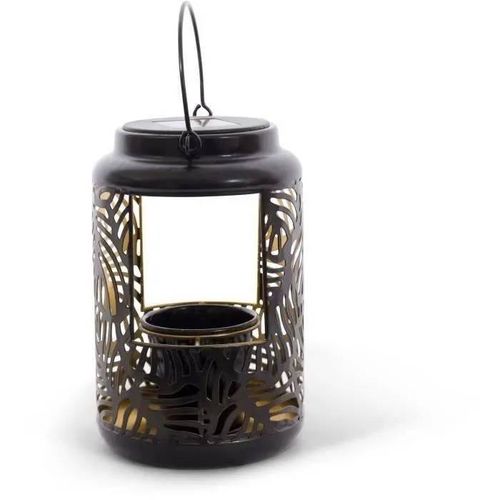 Lanterne Solaire - Garden Id Lampe Pour Fleur - 12 X 19 Cm Pot 6.5 X 6 Cm - Éclairage 8h - Pile Aaa - Design Ajouré.