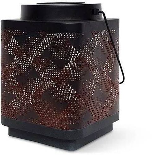 Lanterne Solaire - Garden Id Attract - Orange 11 X 11 H15 Cm - 6 À 8h Autonomie - Mobile - Bouton On/Off.