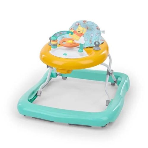 Disney Baby -Winnie- Trotteur Bébé Évolutif Et Pliable 2-En-1, Jouet D'éveil Amovible Intégré, Musique, Lumières, Hauteur Réglable