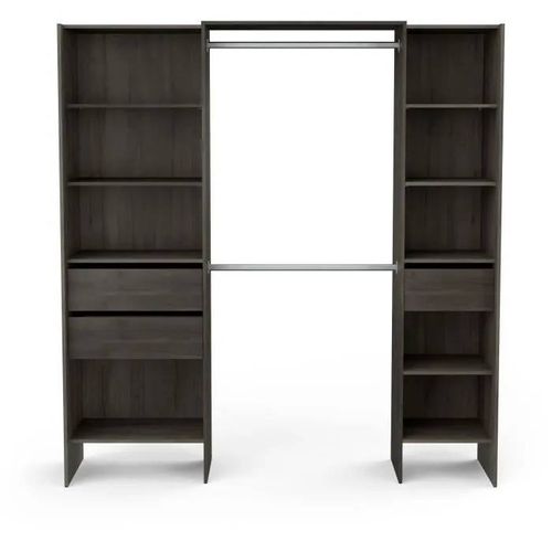 Kit dressing extensible - L192 x P50 x H205 cm - Décor Chêne Waterford - MIAMI