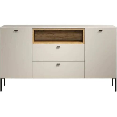 Buffet - Sao Paulo - Cachemire / Chêne Blond - 2 Portes, 1 Niche, 2 Tiroirs - 154 X 42 X 85 Cm - Trendteam