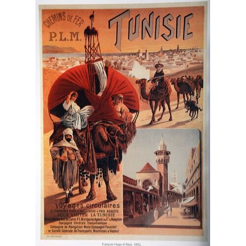 Affiche Tunisie Chemins De Fer Plm 