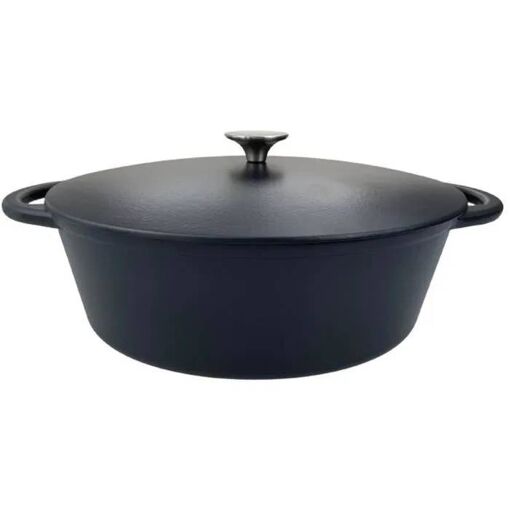 ANCIENNE GROSSE cocotte en fonte noire ovale Rosières 10 L EUR 71,00