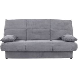 Banquette clic-clac CLEM - 3 places - Tissu velours côtelé - Anthracite - Densité 20kg/m3 - 190 x 90 x 92 cm - Fabriqué au Portugal