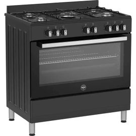 Cuisinière à gaz - BERTAZZONI - SEL925MN - 5 foyers - 3,6 Kwh - 90 cm - Noir