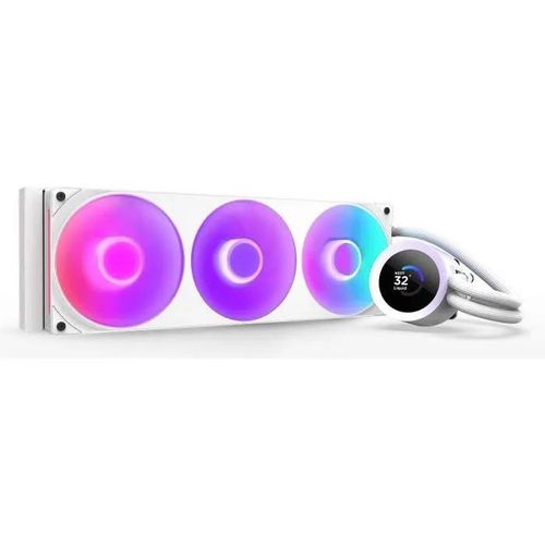 Watercooling - NZXT - RL-KR360-W2 - Kraken Plus 360 RGB - Écran carré 1.54" personnalisable et ventilateurs RGB - Blanc