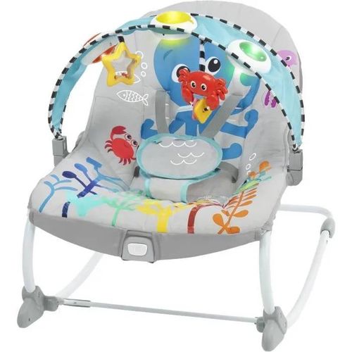 Baby Einstein Transat Bébé Évolutif Octopus Jusqu'à 18kg- Ocean Explorer, Position Fixe Ou À Bascule, Musique Et Lumière