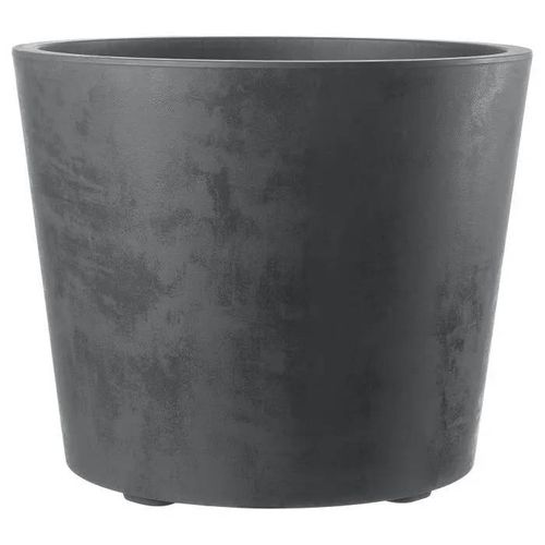 Deroma Pot De Fleurs Vase Millennium R - 59 X H49,5 Cm - Anthracite - A Réserve D'eau - Roulettes