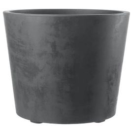 Deroma Pot De Fleurs Vase Millennium R - 59 X H49,5 Cm - Anthracite - A Réserve D'eau - Roulettes