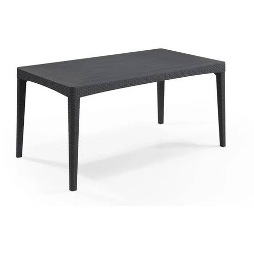 Table De Jardin - Rectangulaire - Gris Graphite - En Résine - 6 Personnes - Girona - Allibert By Keter