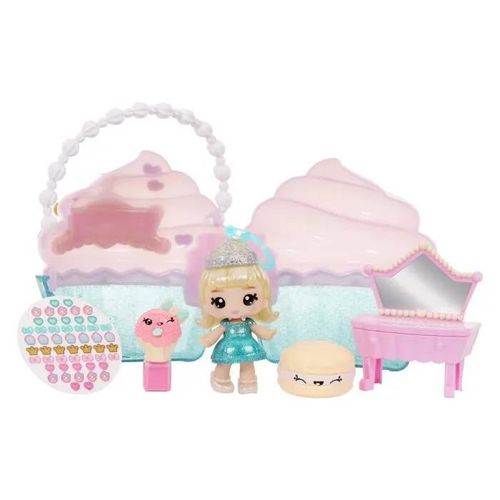 Yummiland Beauty Bag Playset + Lip Gloss Doll - Cupcake Beauty Bag