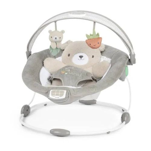 Ingenuity Transat Bébé Confort Petit Ourson, Arche D'éveil Lumineuse, Coussin Réducteur Amovible