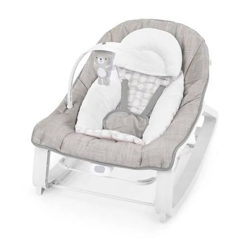 Ingenuity Transat Bébé Bascule Évolutif 3-En-1 Keep Cozy -Linden- 3 Positions: Arche Avec Jouets Peluches Amovible, Jusqu'à 18 Kg