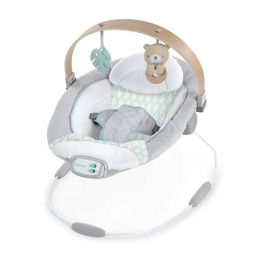 Ingenuity Transat Bébé Nate L'ourson Avec Arche D'éveil En Bois