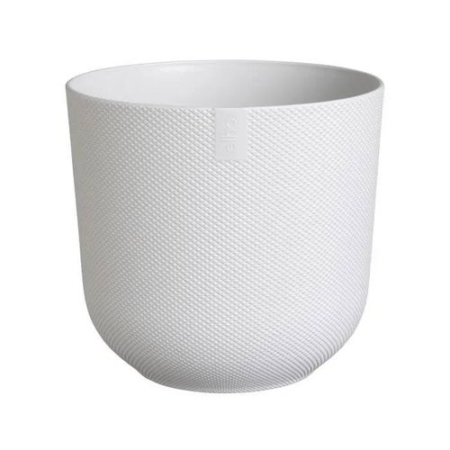 Elho Pot De Fleur Jazz Rond - Blanc - Ø 26 X H 24 Cm - Intérieur - 100% Recyclé