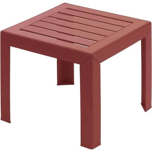 Table Basse - Grosfillex - Miami - 40x40x41cm - Rouge Bossa Nova