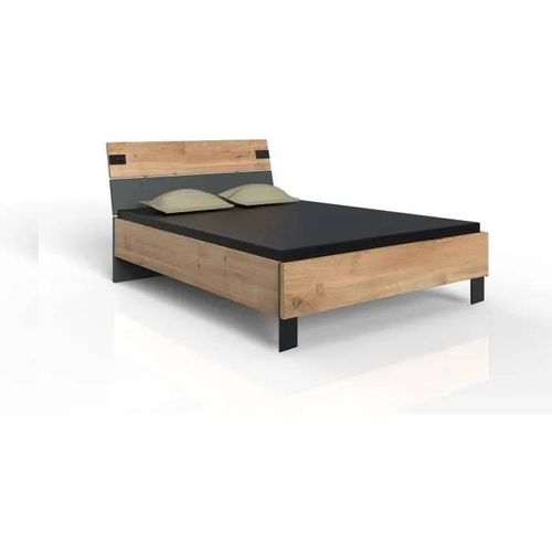 Lit - Lamia - 140 X 200 Cm - Chêne Poutre / Graphite - Wimex