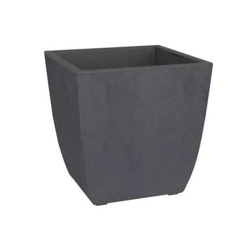 Eda Bac À Fleurs Carré Diva Basalt - 42 L - 43,5 X 43,5 X H.44,2 Cm - Bac Intérieur Amovible - Gris Anthracite