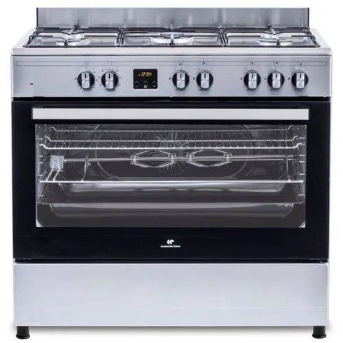 Cuisinière piano four multifonctions catalyse - CONTINENTAL EDISON - CECP9060IXDD - 95 L - Affichage digital - L90 x H 85 cm - Inox