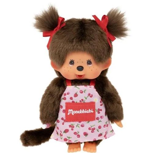 Peluche singe - BANDAI - Monchhichi Tablier à Fleurs - 20 cm
