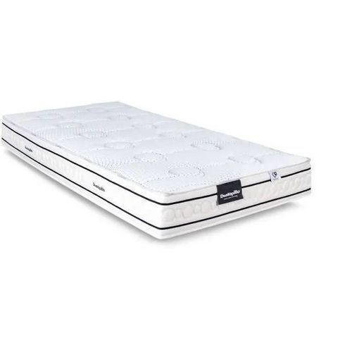 Matelas 90x200 marque DUNLOPILLO - Hauteur 21 cm Latex - Aération naturelle - 7 zones- Soutien Équilibré - Fabriqué en France