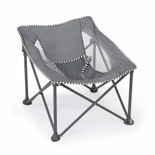 Bright Stars Transat Bébé Pliable Gris Pop 'n Chill, Pare Soleil Spf +50 Et Sac De Transport Inclus