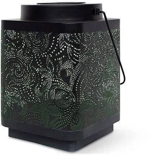 Lanterne Solaire - Garden Id Attract - Vert 16 X 16 H23 Cm - 6 À 8h Autonomie - Mobile - Bouton On/Off.