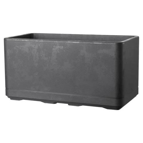 Deroma Jardinière Muret Cosmo - 78 X H39 Cm - Anthracite - A Réserve D'eau - Roulettes