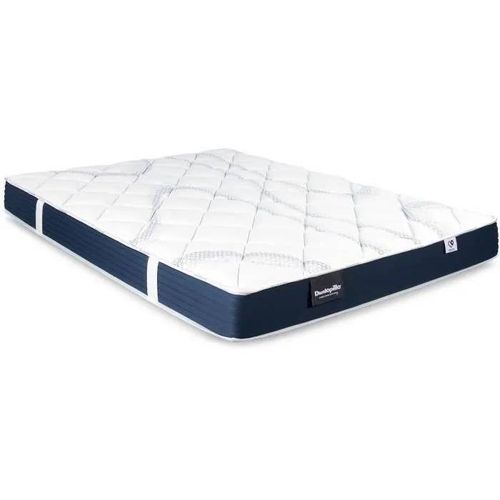 Matelas 160x200 marque DUNLOPILLO - Hauteur 18 cm - Mousse Aérial Haute Résilience - Dunloflex - Soutien Ferme - Fabriqué en France