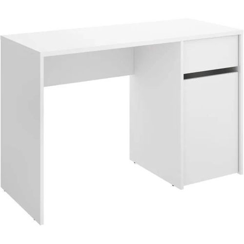 Bureau - Bali - Blanc - 1 Tiroir / 1 Porte - 110,3 X 50,2 X 74,2 Cm