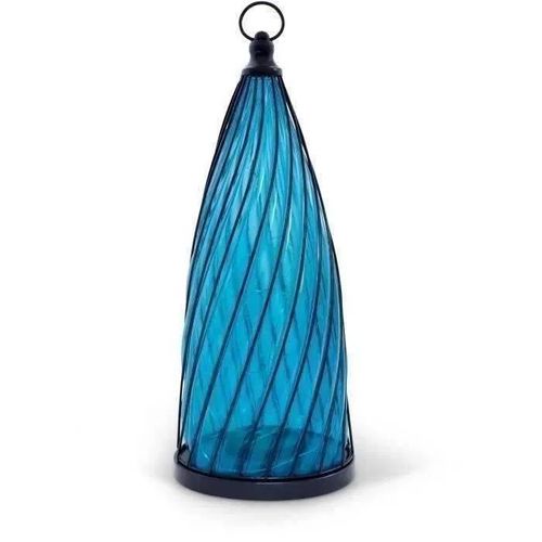 Lanterne Solaire - Garden Id Blue Dome - Ø17 H40 Cm - Autonomie 6-8h -Bouton On/Off - Pile Aa Rechargeable.