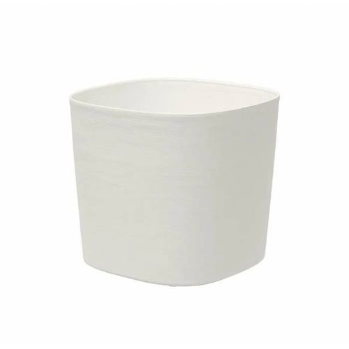 Pot Avec Réserve D'eau - Garden Id Respect - Blanc 25 X 25 Cm - 100% Déchets Ménagers - 100% Recyclable - Surface Structurée