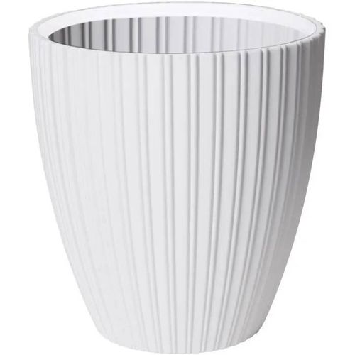 Pot De Fleurs - Garden Id - Fancy - 40 X 42 Cm - Pour Jardin, Balcons Ou Intérieurs - Blanc