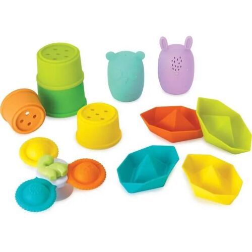 Coffret De Bain - Infantino - 315341 - 11 Pièces - Silicone