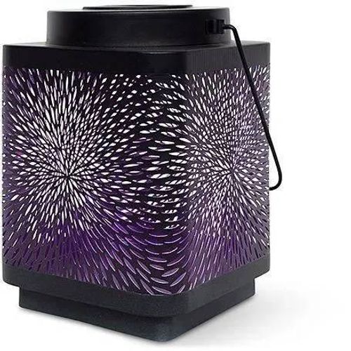 Lanterne Solaire - Garden Id Attract - Mauve 16 X 16 H23 Cm - 6 À 8h Autonomie - Mobile - Bouton On/Off.