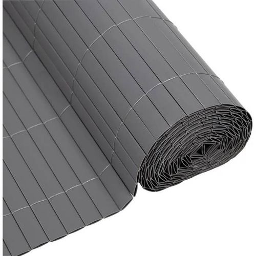 Canisse Pvc Double Face - Nature - 1 X 3 M - 1600 G/M² - Occultant 4/5 - Anti-Uv - Gris Clair