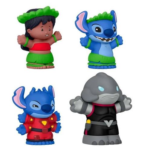 Figurines Lilo et Stitch, Little People, Coffret Disney 4 figurines, JFC77, Dès 3 ans
