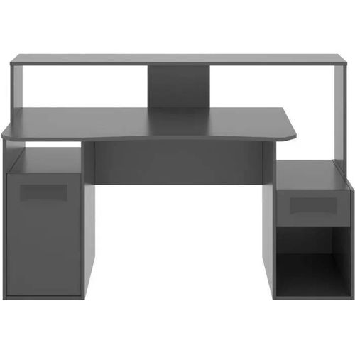 Bureau Gaming - Fosk - Graphite -154 X 62/69 X 85/98 Cm