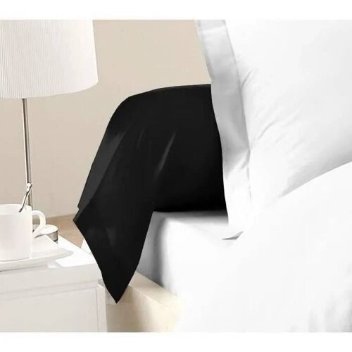 Lovely Home Lot De 2 Taies De Traversin 100% Coton 85x185 Cm Noir