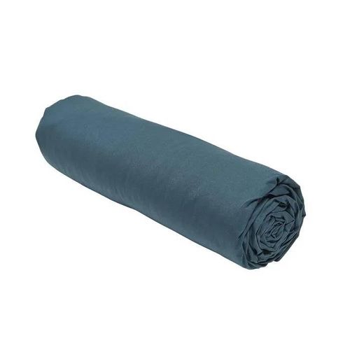 Drap Housse Today Essential - 160 X 200+23 Cm - 2 Personnes - 100% Coton Uni - Paon