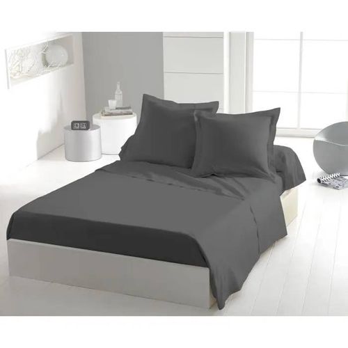 Drap Plat - Home Linge Passion - Microfibre 82 G - 240 X 300 Cm - Anthracite
