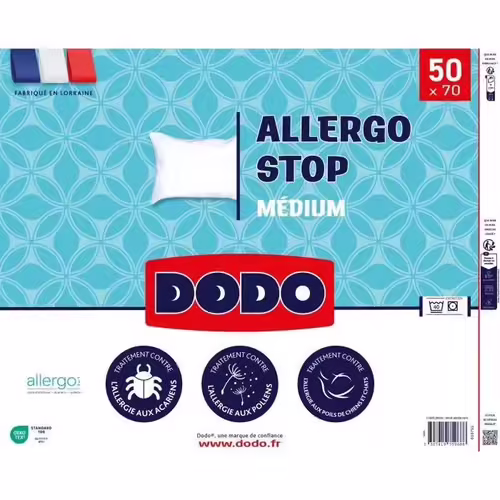 Dodo - Oreiller - Allergo Stop - 50 X 70 Cm